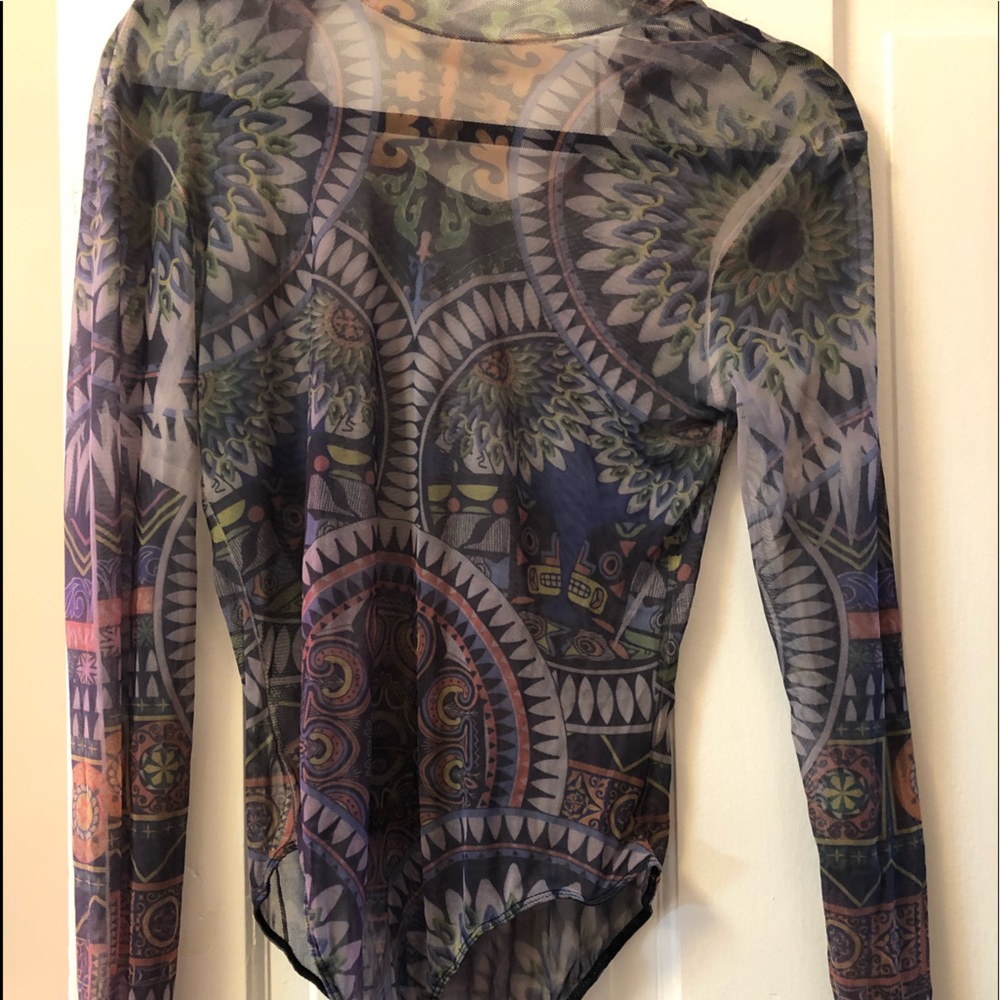 See Through Long Sleeve Body Suit